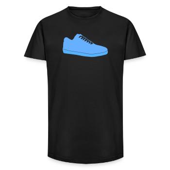 Blue Sneaker Silhouette - Long Fit Men's T-Shirt - black - Front - AI Model Male 185 light (185cm)