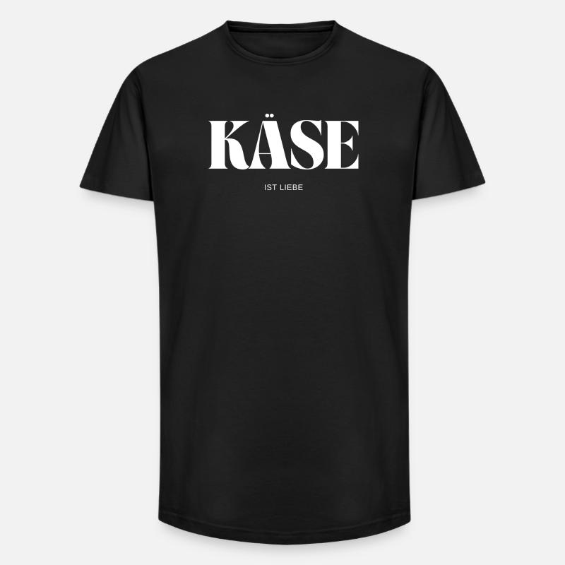 Käse ist Liebe - Long Fit Männer T-Shirt - Schwarz