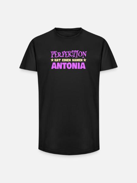 Frauenname Antonia - Long Fit Männer T-Shirt - Schwarz