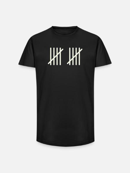 10 coups - T-shirt coupe longue homme - noir