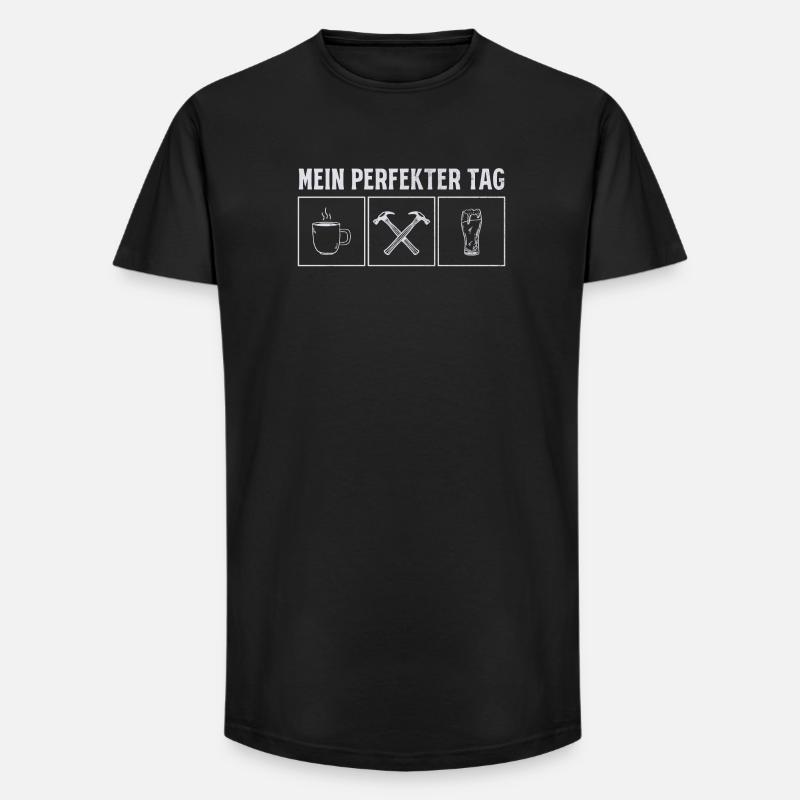 Krasser Dachdecker – Stolz & Leidenschaft - Long Fit Männer T-Shirt - Schwarz
