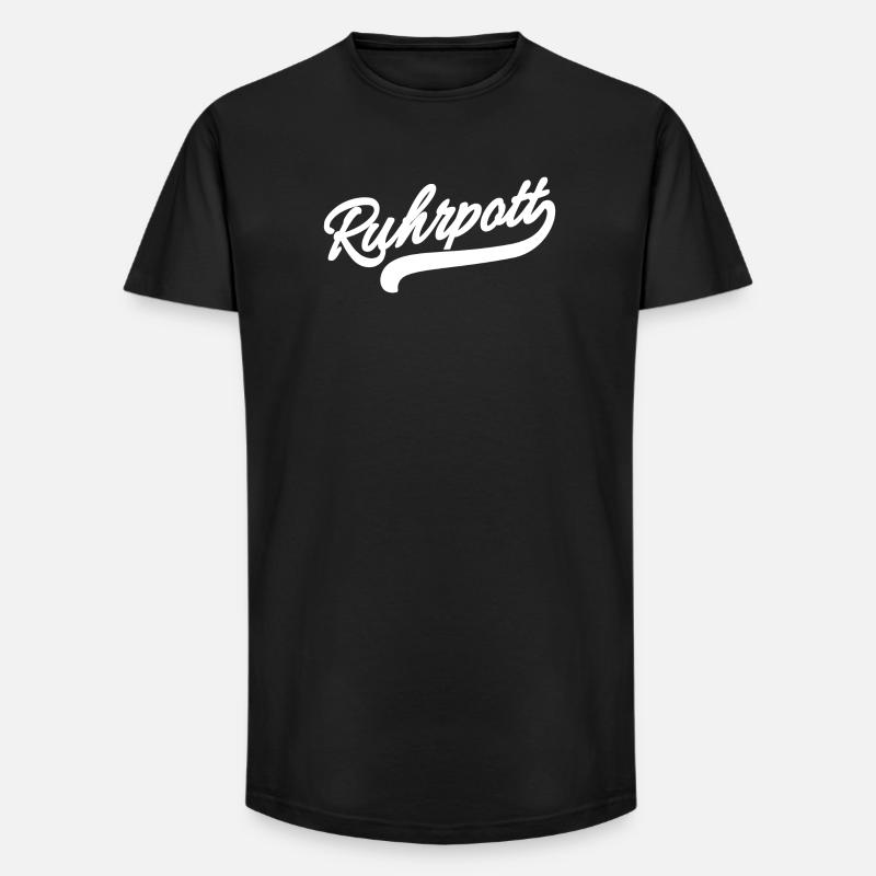 Ruhrpott Retro - Long Fit Männer T-Shirt - Schwarz