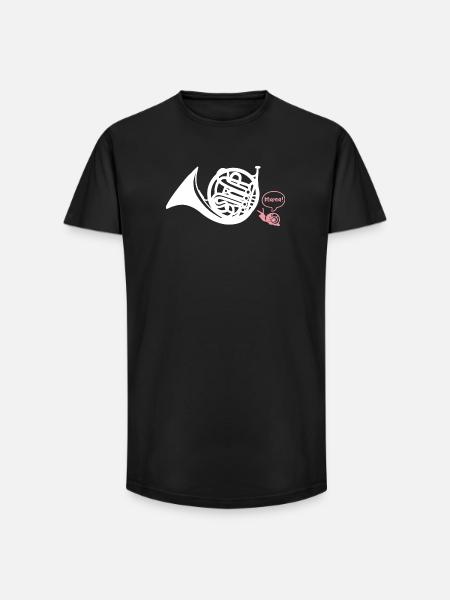 Waldhorn Hornist - Long Fit Männer T-Shirt - Schwarz