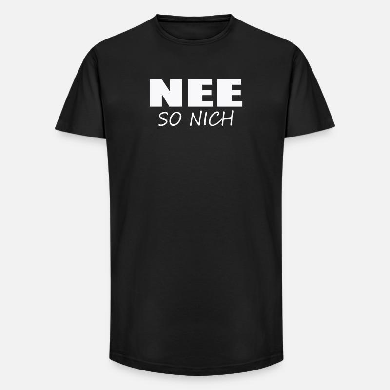 NON, PAS COMME ÇA - T-shirt coupe longue homme - noir