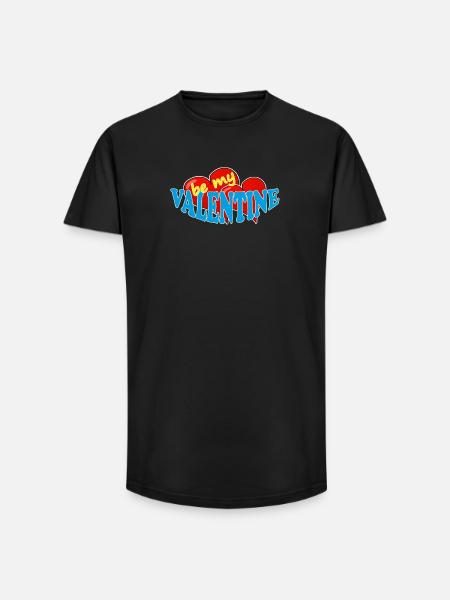 VALENTINE - Long Fit Männer T-Shirt - Schwarz