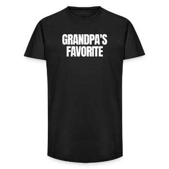 Favorite Grandchild Lustig I'm Grandpa's Favorite - Long Fit Men's T-Shirt - black - Front - AI Model Male 185 light (185cm)