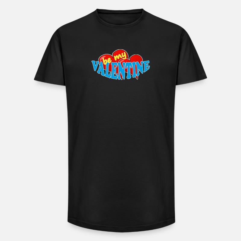 VALENTINE - Long Fit Männer T-Shirt - Schwarz