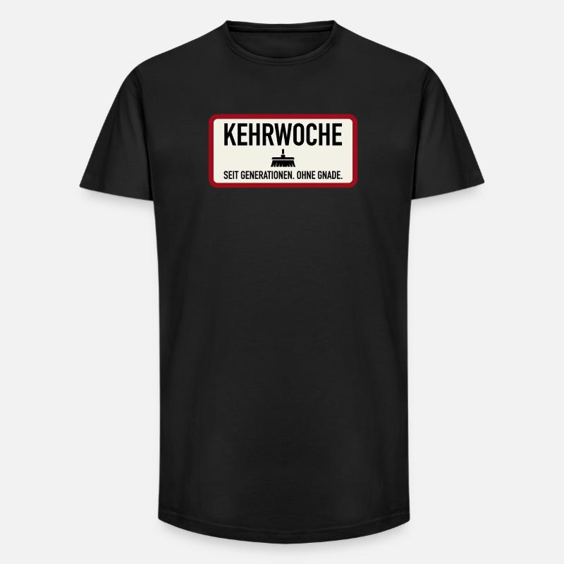 3 - Long Fit Männer T-Shirt - Schwarz