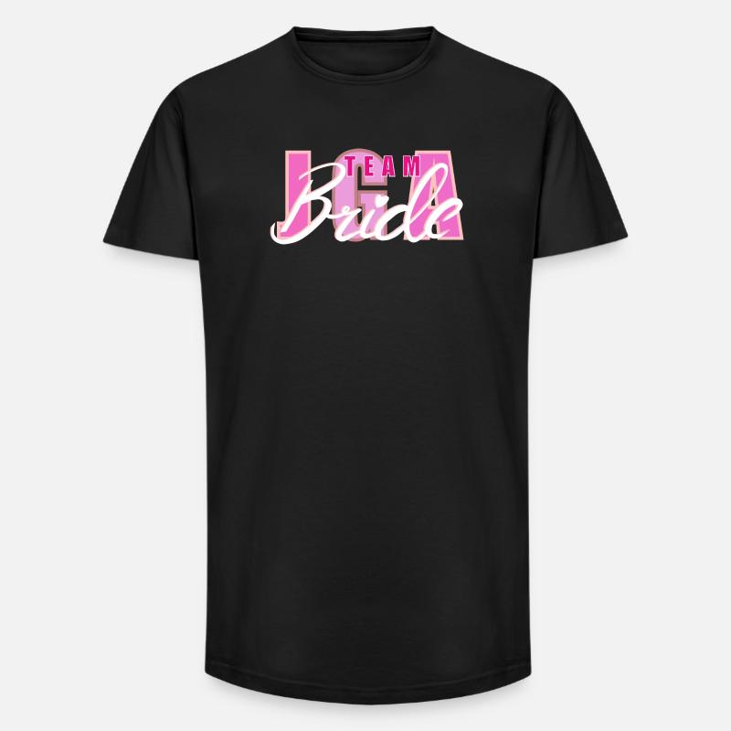 Team Bride Herz Logo Design - Long Fit Männer T-Shirt - Schwarz
