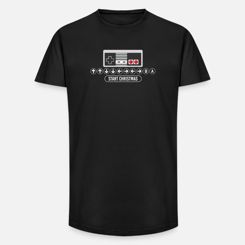 Cheat-Code Start Weihnachten Gaming Gamer Videospiel - Long Fit Männer T-Shirt - Schwarz