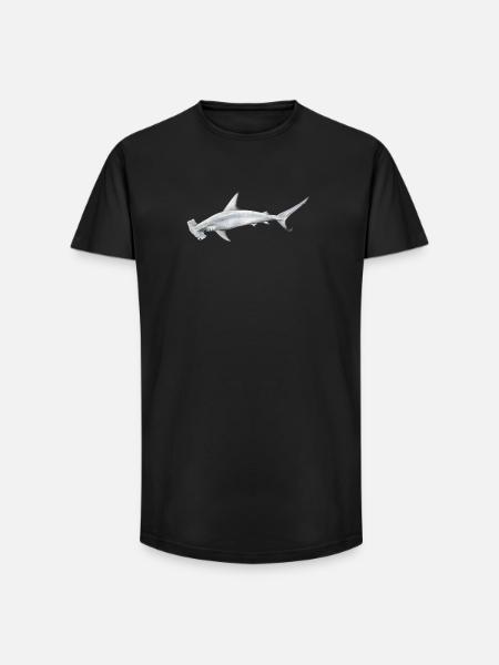 requin Martillon - requin-marteau - Réquin - T-shirt coupe longue homme - noir