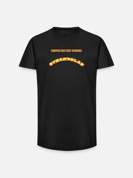 Strandklar - Long Fit Männer T-Shirt - Schwarz