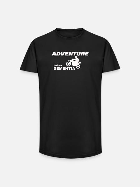 AVENTURE À MOTO - T-shirt coupe longue homme - noir