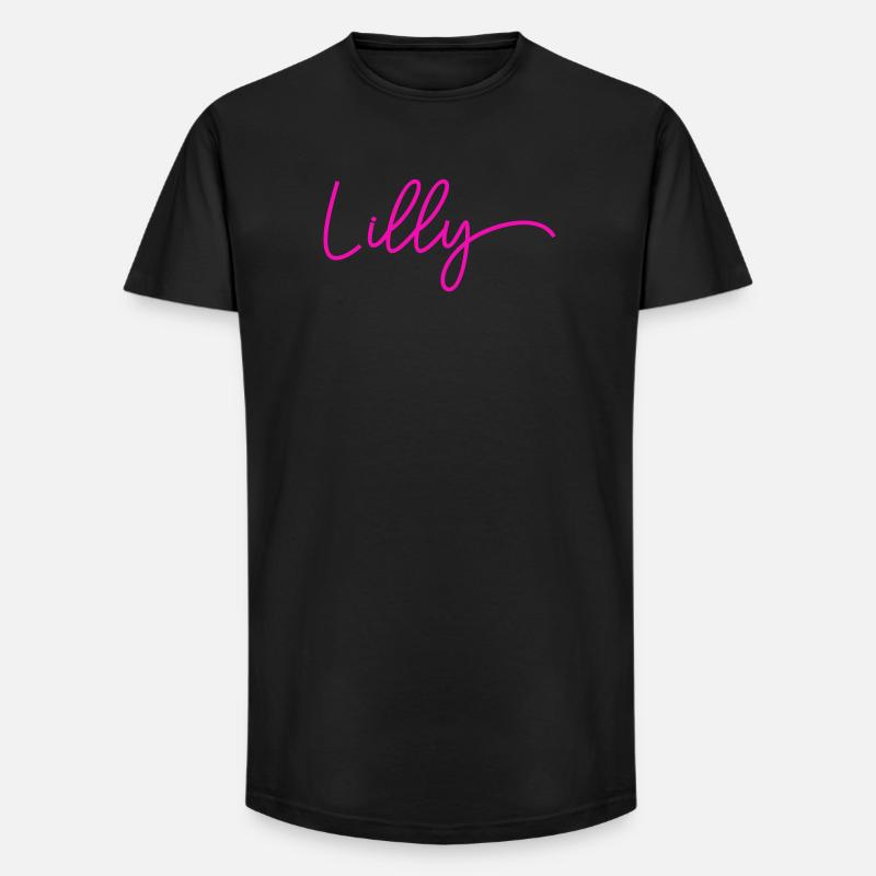Lilly - Long Fit Männer T-Shirt - Schwarz