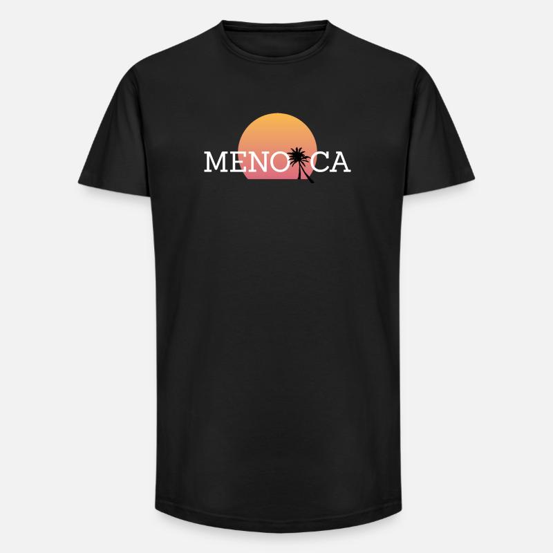 Menorca - Long Fit Männer T-Shirt - Schwarz