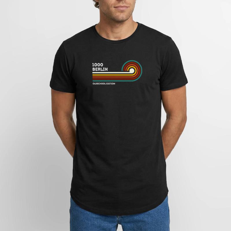 Berlin Retro Shirt Zip Code 1000 Zip Code Souvenir Long Fit Men's T-Shirt