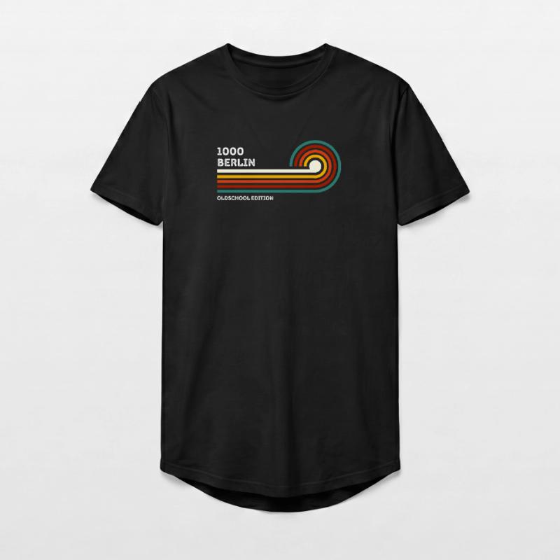 Berlin Retro Shirt Zip Code 1000 Zip Code Souvenir Long Fit Men's T-Shirt