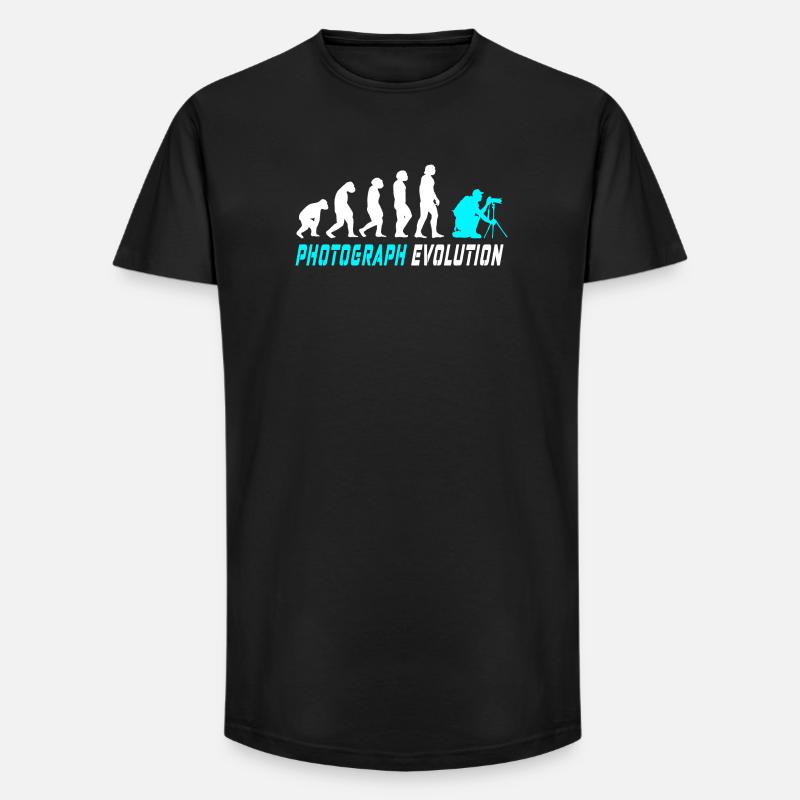 Fotograf Evolution - Long Fit Männer T-Shirt - Schwarz