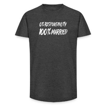 0% Responsibility, 100% Married - Long Fit Men's T-Shirt - charcoal grey - Front - AI Model Male 185 light (185cm)