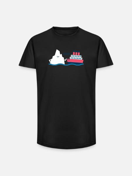 Boop T-Shirt - Long Fit Männer T-Shirt - Schwarz