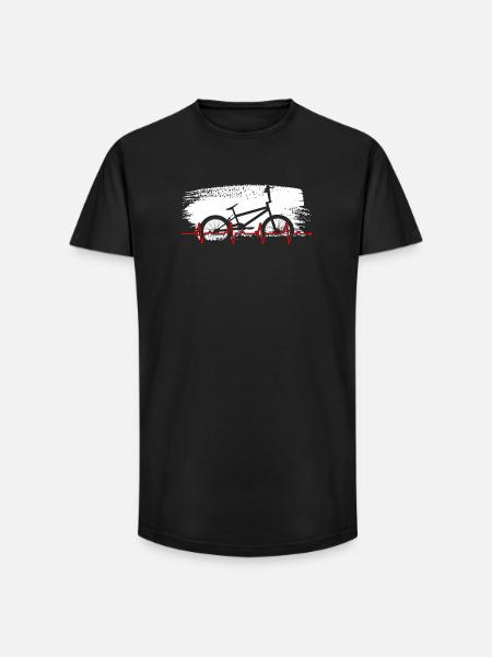 Vélo Heartbeat Vélo Graphique - T-shirt coupe longue homme - noir