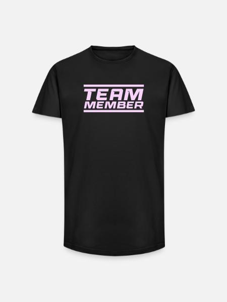 Team Member Lettering Lavender - Long Fit Men's T-Shirt - black