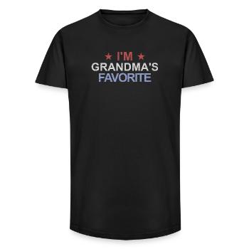 Favorite Grandchild Funny I'm Grandma's Favorite - Long Fit Men's T-Shirt - black - Front - AI Model Male 185 light (185cm)