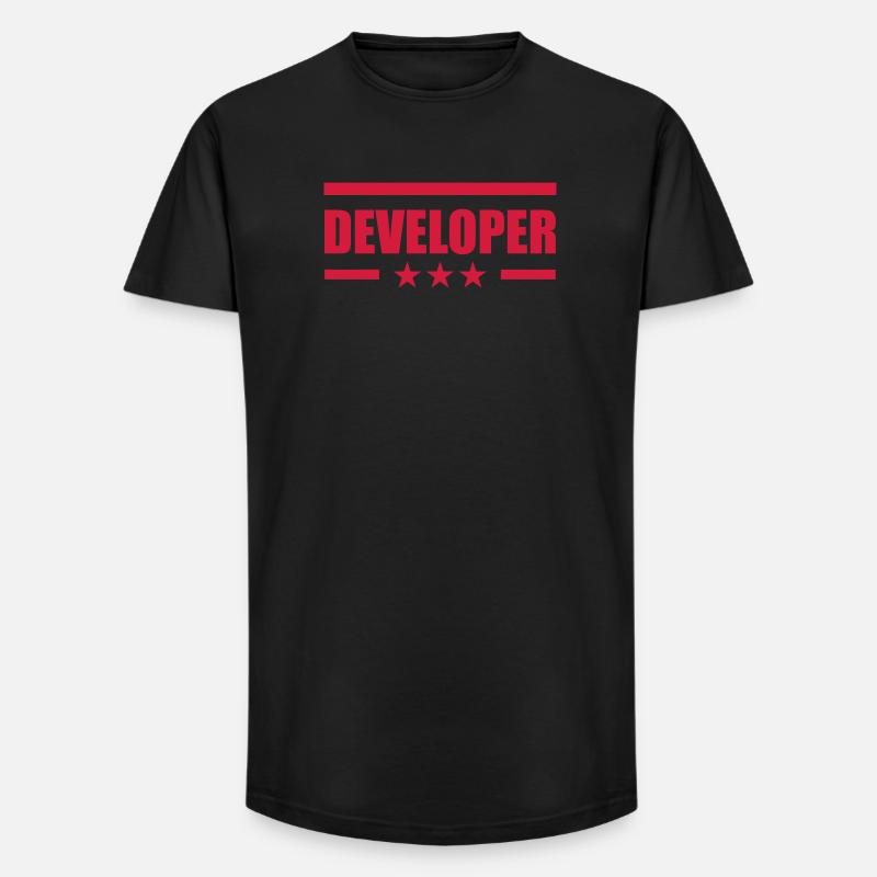 Developer - Long Fit Männer T-Shirt - Schwarz