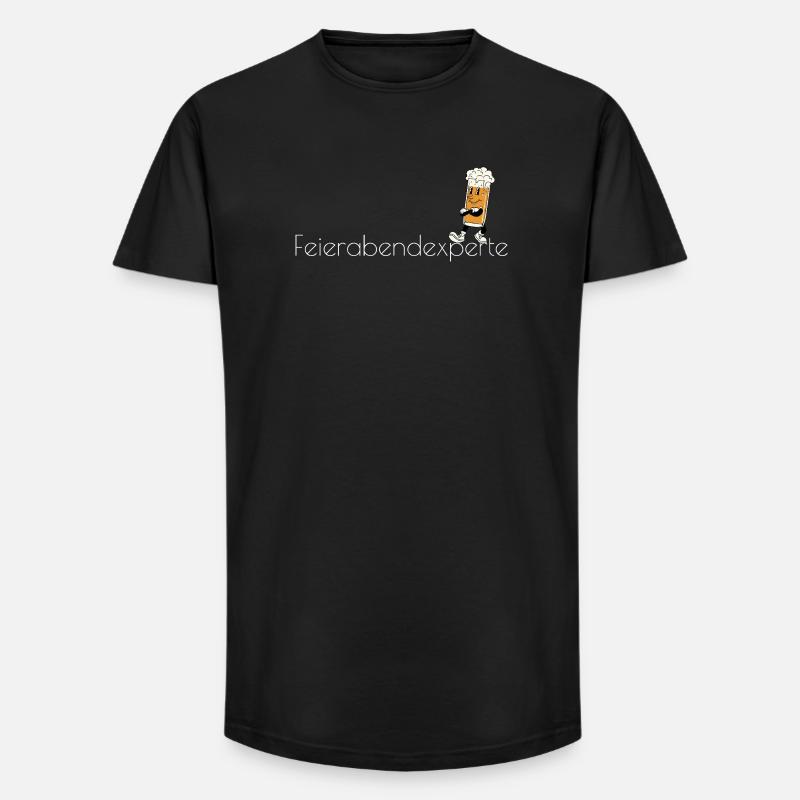 Feierabendexperte Bierheld Cartoon - Long Fit Männer T-Shirt - Schwarz