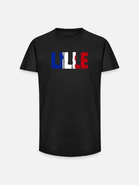 Lille Frankreich - Long Fit Männer T-Shirt - Schwarz
