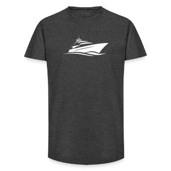 Yacht - Long fit herre T-shirt - charcoal - Foran - AI Model Male 185 light (185cm)