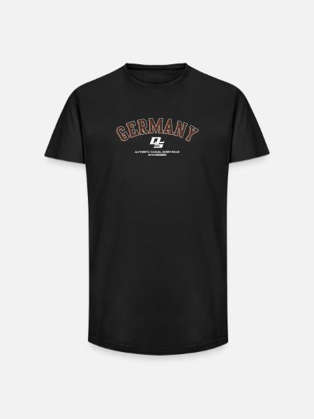 Germany Denim Arch Logo - Long Fit Men's T-Shirt - black