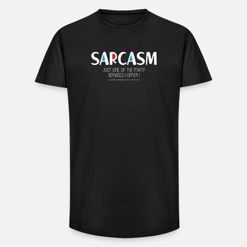 Sarkasmus (düster) - Long Fit Männer T-Shirt - Schwarz