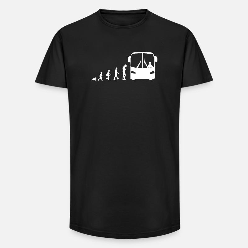 Evolution vom Baby zum Busfahrer - Long Fit Männer T-Shirt - Schwarz