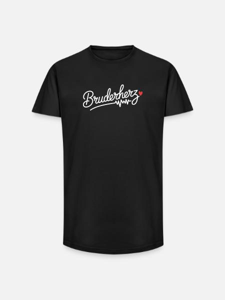 Bruderherz Brüder Großer Bro Spruch Kleiner Bruder - Long Fit Männer T-Shirt - Schwarz