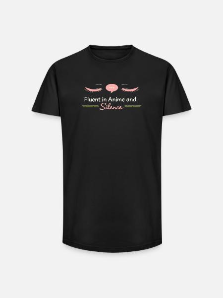 Introverti d’anime Weeb canapé - T-shirt coupe longue homme - noir