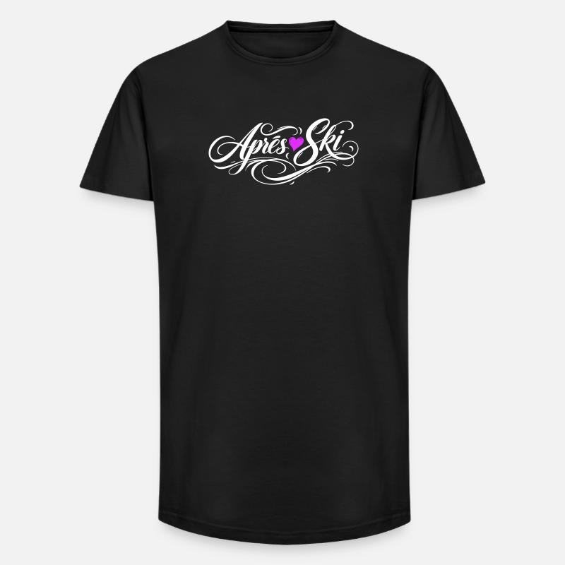 Apres Ski Herz Liebe - Long Fit Männer T-Shirt - Schwarz