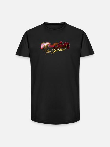 Moin ihr Spacken! - Long Fit Männer T-Shirt - Schwarz