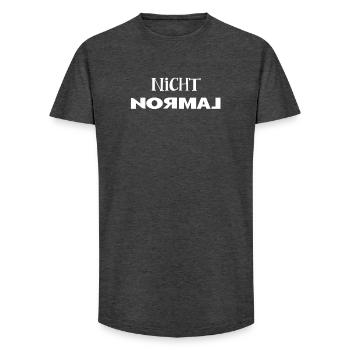 not normal - Long Fit Men's T-Shirt - charcoal grey - Front - AI Model Male 185 light (185cm)
