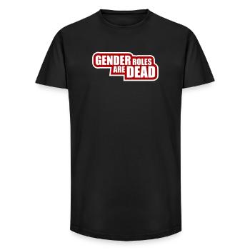 Gender Roles Are Dead Statement Freedom Saying - Long Fit Men's T-Shirt - black - Front - AI Model Male 185 light (185cm)