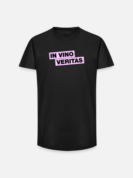 In Vino Veritas - Long Fit Männer T-Shirt - Schwarz