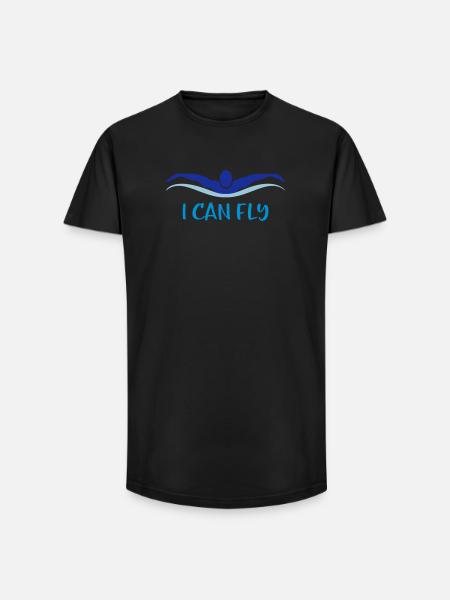 nage - T-shirt coupe longue homme - noir