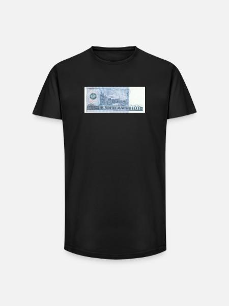 100 marks de la RDA - T-shirt coupe longue homme - noir