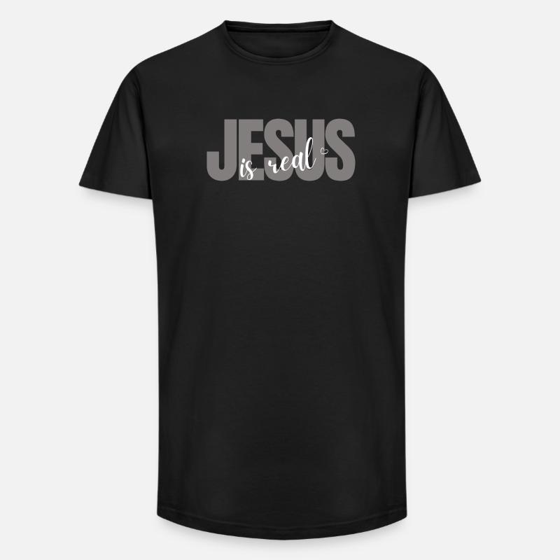 Jesus is Real - Long Fit Männer T-Shirt - Schwarz