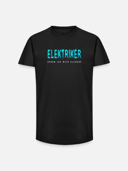 Elektriker Handwerker Design - Long Fit Männer T-Shirt - Schwarz