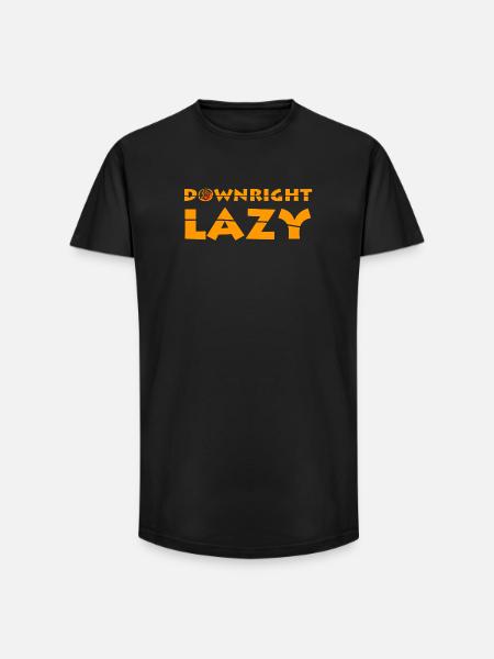 Downright Lazy - Long Fit Men's T-Shirt - black