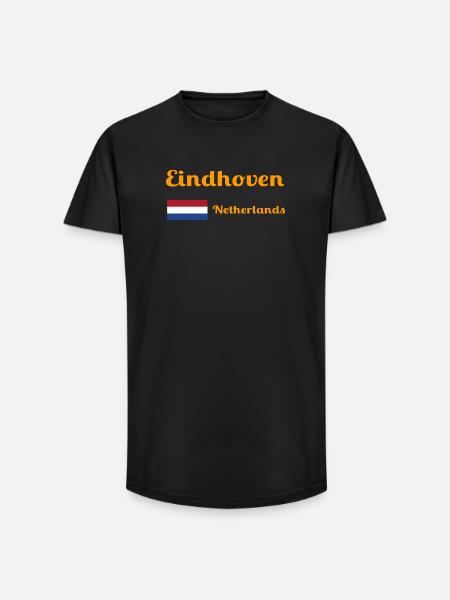 Eindhoven Netherlands- Stylish prints - Long Fit Men's T-Shirt - black