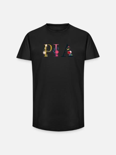 Pia - T-shirt coupe longue homme - noir
