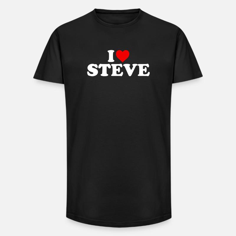 Ich liebe Steve - Long Fit Männer T-Shirt - Schwarz