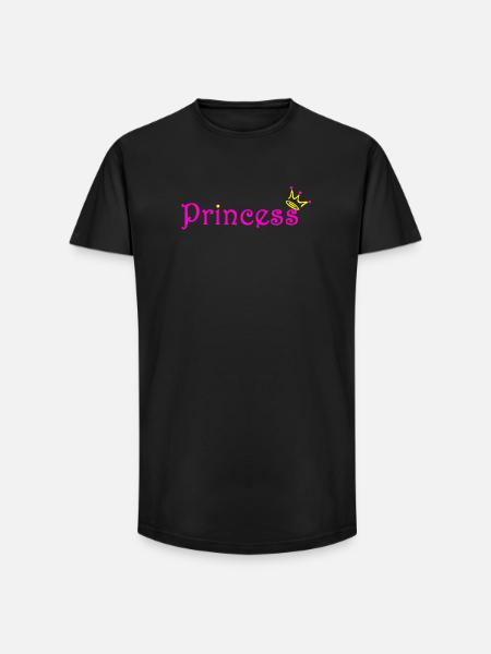 Prinzessin Glitzer Krone - Long Fit Männer T-Shirt - Schwarz